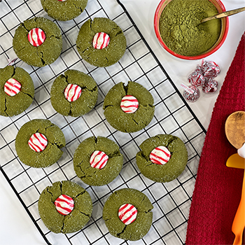 Biscuits au matcha et à la canne à sucre