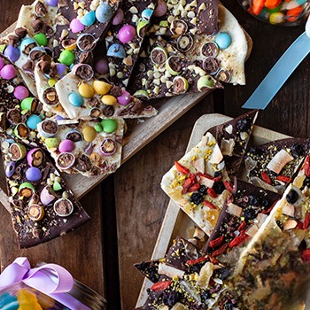 White and Chocolate Easter Bark