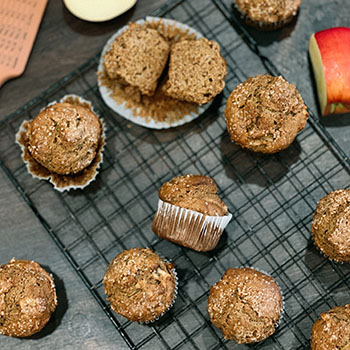 Muffins aux pommes et à l'érable