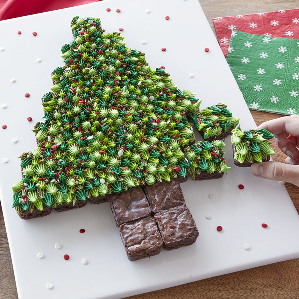 Festive Christmas Tree Brownies