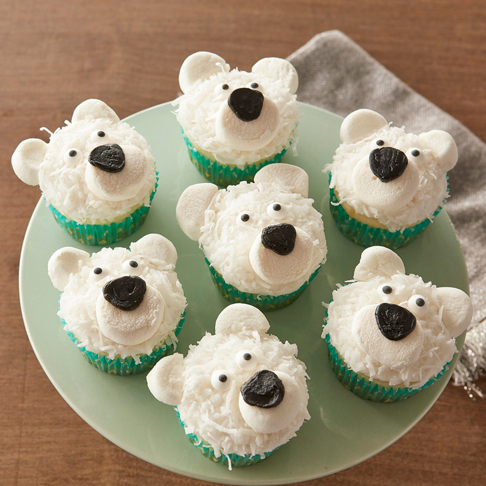 North Pole-r Bear Cupcakes