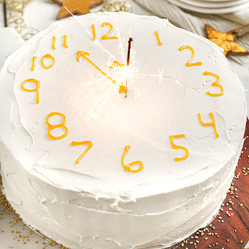 Gâteau à la vanille - Compte à rebours de la veille du jour de l'An