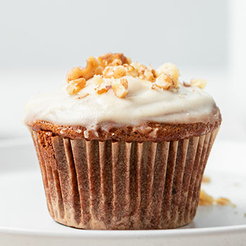 Carrot Cake Muffins with Coconut Butter Glaze